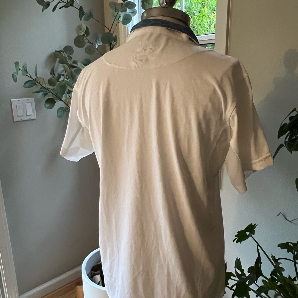 Piper by Smartpak WomensWhite Shirt with Patterned Blue Collar - Picture 5 of 7